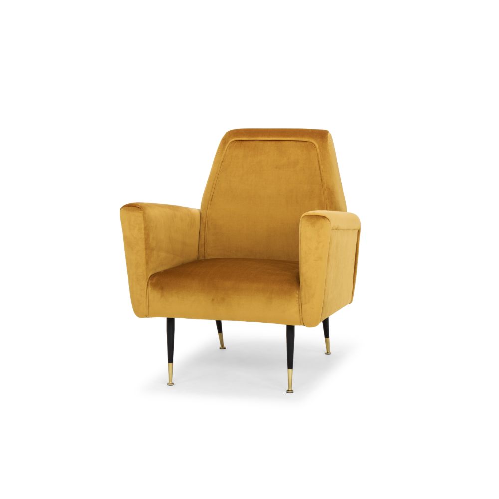 Nuevo HGSC297 VICTOR OCCASIONAL CHAIR in MUSTARD